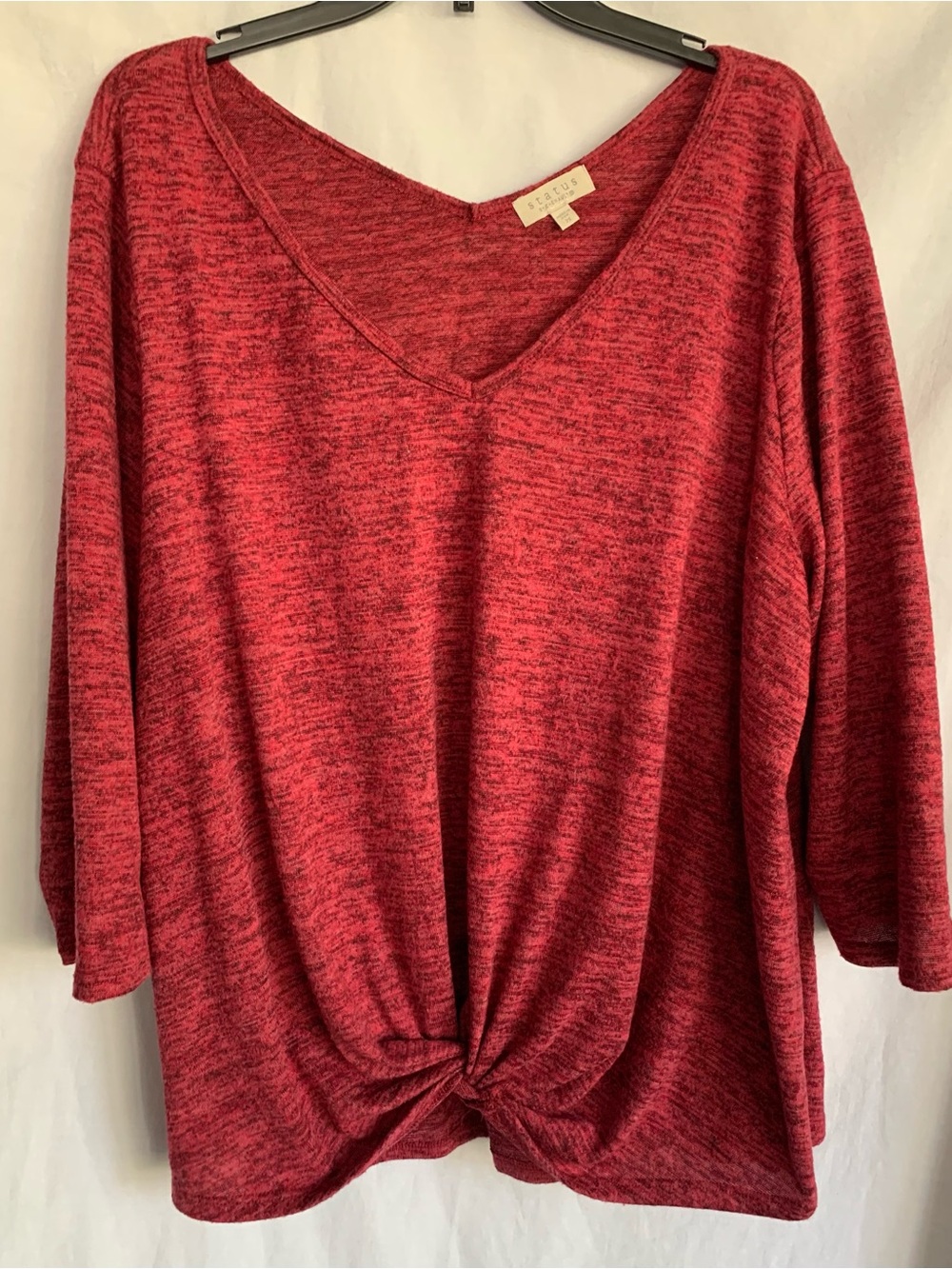 Status by Chenault Soft Everyday Pullover with Twist Hem
